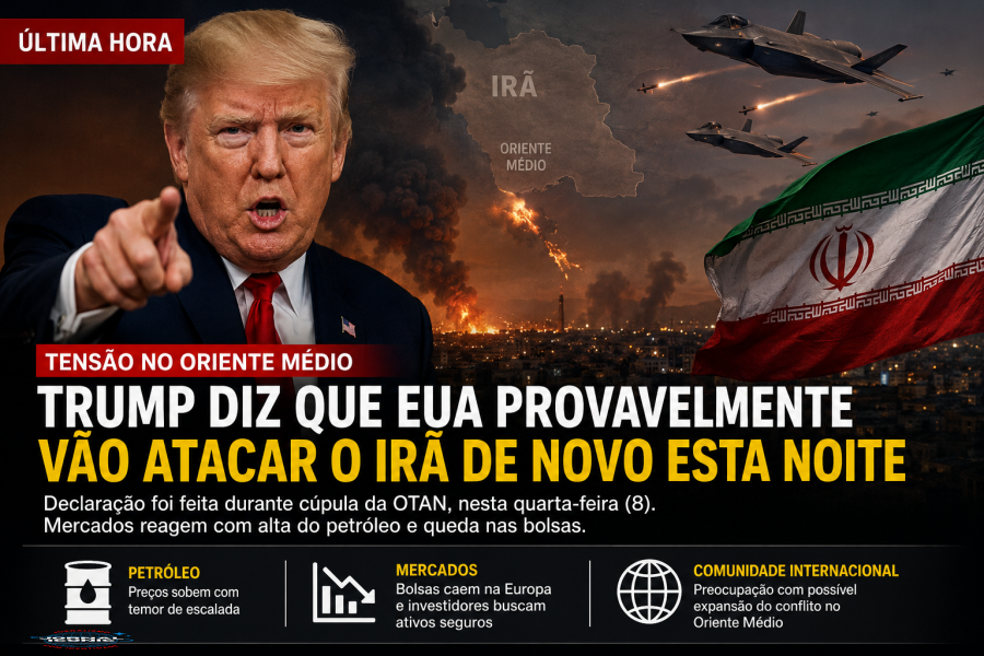 Trump ameaça novos ataques ao Irã e eleva tensão internacional durante cúpula da OTAN